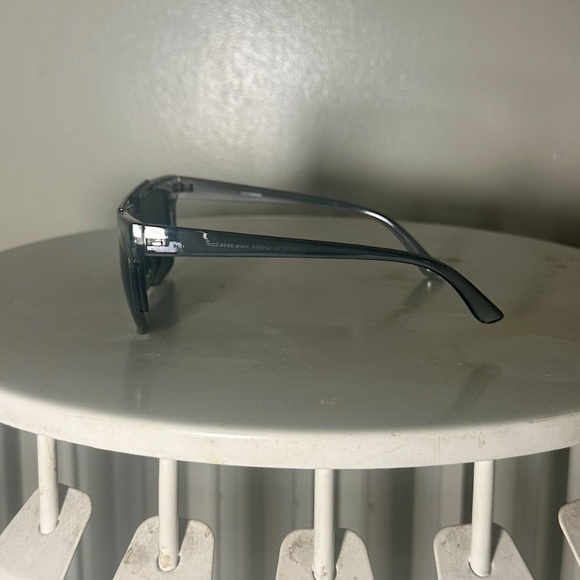 ASOS Futuristic Square Framed Gray/Blue Sunglasses - Picture 2 of 3
